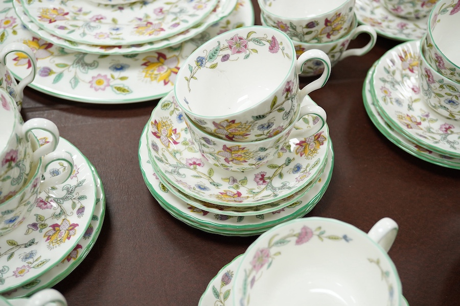 A Hadden Hall floral design part tea and coffee service, with sandwich plates, etc. (59). Condition - mostly good